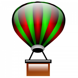 Hot Air Balloon Clip Art | Free Red & Green Hot Air Balloon Clip Art ...