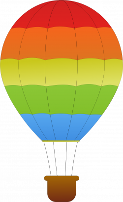 Clipart - Horizontal Striped Hot Air Balloons