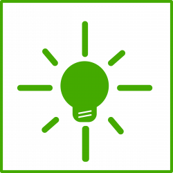 Clipart - eco green light bulb icon