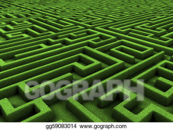 Stock Illustration - Green maze. Clipart Illustrations ...