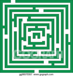 Vector Art - Maze 01 color. Clipart Drawing gg56570357 - GoGraph