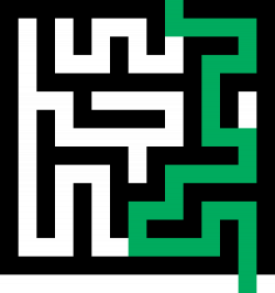 Clipart - Solution to Tiny Maze Puzzle