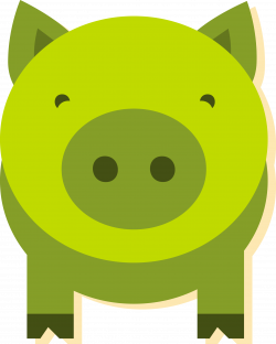 Domestic pig Green Clip art - Green piggy bank 2085*2603 transprent ...