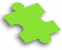 Clipart - Puzzle Piece Green