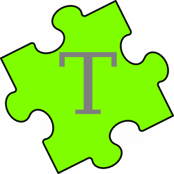 Puzzle Piece Green T Clip Art at Clker.com - vector clip art online ...
