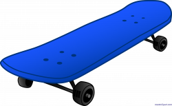 Skateboard Blue Clip Art - Sweet Clip Art