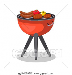 Vector Illustration - Barbecue grill with food isolated icon ...