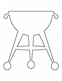 Grill pattern. Use the printable outline for crafts, creating ...