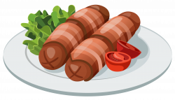 Grilled Sausages PNG Vector Clipart | Gallery Yopriceville - High ...