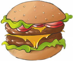 picnic cheeseburger - Sticker by LaNena DRocky