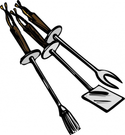 Bbq Grilling Tools clip art Free vector in Open office ...