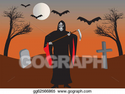 Vector Art - Grim reaper. Clipart Drawing gg62566865 - GoGraph
