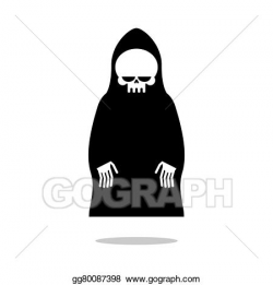 Vector Stock - Death cloak hovers above ground. grim reaper ...