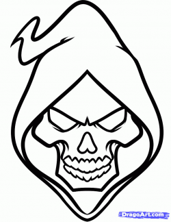 Grim Reaper Face Drawing | Free download best Grim Reaper ...