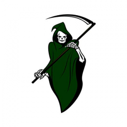 Amazon.com : Green Cloak Grim Reaper Holding Scythe Blade to ...