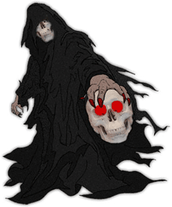 grim reaper animated skull | Halloween