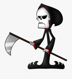 Grim Reaper Clipart Minimalist - Transparent Cartoon Grim ...