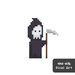 Grim reaper | Pixel art (: in 2019 | Pixel art, Pi art, Grim ...