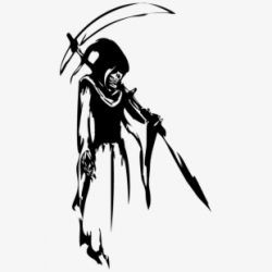 Grim Reaper Clipart Side View - Png Grim Reaper Black And ...