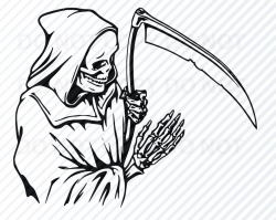 Halloween Grim Reaper SVG Files For Cricut Silhouette - Vector Images  Clipart -Cutting Files SVG Image Halloween Clip Art -Eps, Png ,Dxf