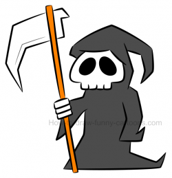 How to draw a grim reaper clipart