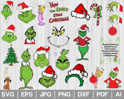24 Grinch Clipart Svg Grinch Christmas Svg Grinch Printable ...