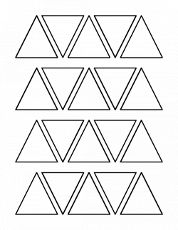 2 inch triangle pattern. Use the printable outline for crafts ...