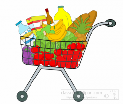 Full clip art grocery clipart clipart shopping cart full of grocery ...