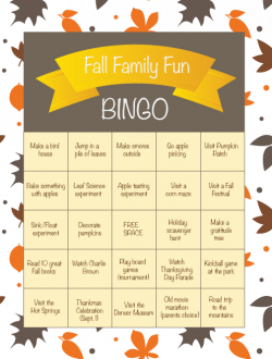 Family Fall Bingo Challenge - All Day Everyday Mom