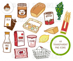 Grocery Clipart, Vegetable Clipart, Food Illustrations ...