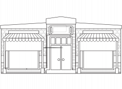 clipartist.net » Clip Art » store fronts shop 17 Squiggly SVG