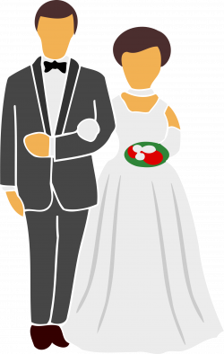 Clipart - Bride and groom