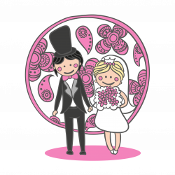 Cartoon bride and groom vector illustration 3333*3333 transprent Png ...