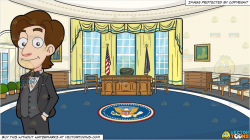 clipart #cartoon A Confident Groom and The Oval Office ...