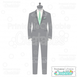 Wedding Groom Tuxedo SVG Cut File & Clipart E228 - Includes Limited  Commercial Use!