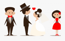 Png Download Wedding Party Clipart - Bride And Groom Vector ...