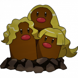 Alolan Dugtrio: Ground and Steel type by Pokemonsketchartist on ...