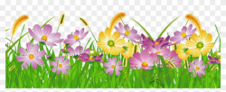 Grass Ground With Pink Flowers Png Clipart Gallery - Grass ...