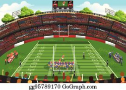 Vector Art - Football stadium . Clipart Drawing gg69976583 ...