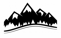 Mountains Clip Art Black, Transparent Png Download For Free ...