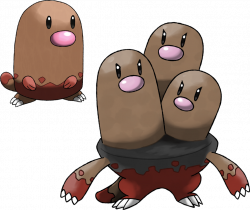 Diglett and Dugtrio (Surface Forms) by Marix20 on DeviantArt