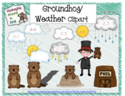 Groundhog Day/Weather Clipart {February}