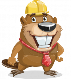 Vector Beaver Cartoon Character - Bent the Beaver | GraphicMama ...