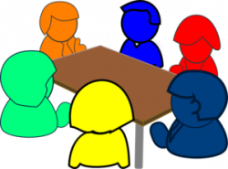 Group At Table Clipart