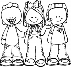 Group Of Students Clipart Black and White | adamsmanor.net