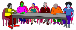 Clipart - Meeting Table - colorful