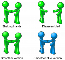 Clipart - Men Shacking Hand (4 differents versions)