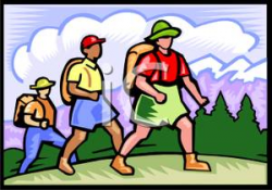Group of Hikers - Royalty Free Clipart Picture