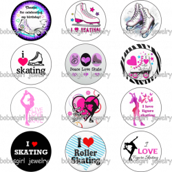 love ice skating girls glass Snap button jewelry Charm Popper good ...