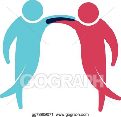 EPS Illustration - People logo. group of two friends. Vector ...